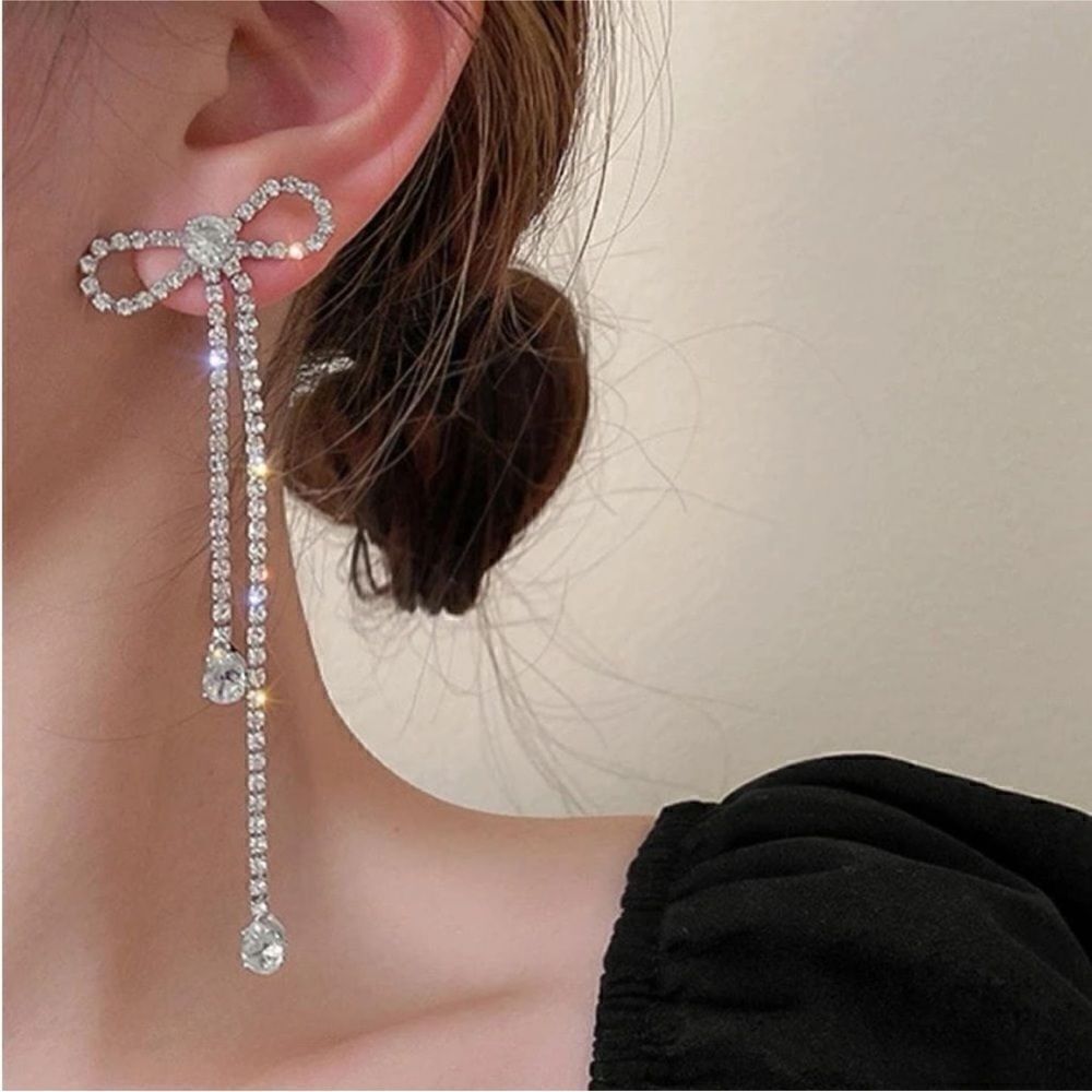 Rhinestone earrings N429